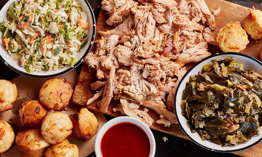 Delivery and set-up catering with smoked chicken