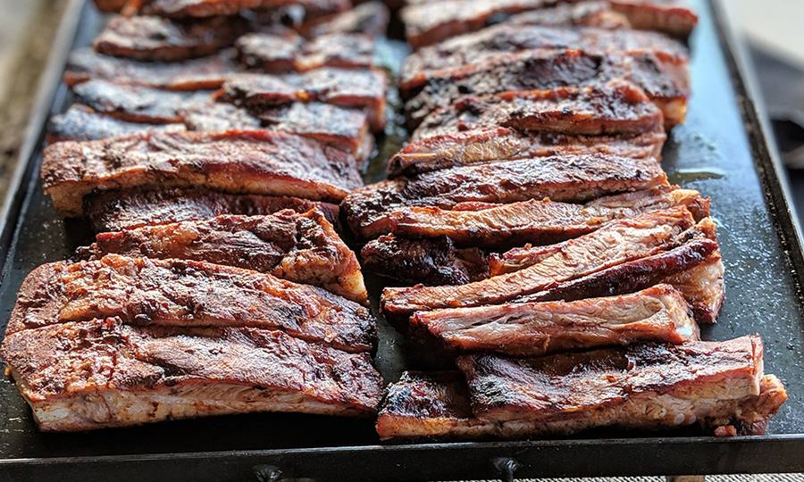 Full-service barbecue buffet with ribs