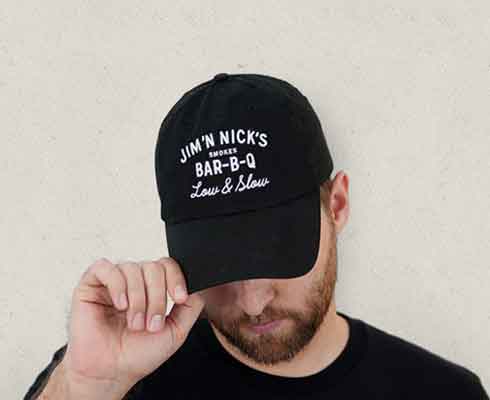 Jim 'N Nick's black trucker cap