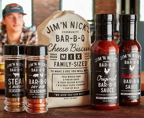 Variety pack of Jim 'N Nick's seasonings and sauces